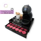 Porta capsula e bandeja decorativa 3 modelos marcas dolce gusto nespresso e 3 corações