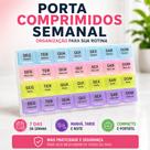 Porta Cápsulas e Suplementos Semanal Organizador Diário Manhã Tarde Noite Compacto e Portátil Porta Cápsulas e Suplementos Semanal Organizador Diário Manhã Tarde Noite Compacto e Portátil