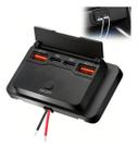 Porta Carregador Usb Tipo C Pd Qc3.0 12/24v Voltímetro Carro Preto