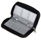 Porta Cartão de Memoria Com Ziper Preto Para 4 Cartões CF E 18 Cartões SD