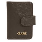 Porta Cartão Feminino Classe Couro Compacto Com Fecho De Pressão