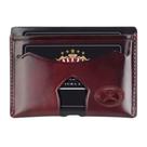 Porta Cartão Masculino Mitty Bordô Couro Legítimo - Carteira Slim M4R 0042