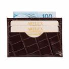 Porta Cartão Slim em Couro Croco Artlux 3010 - Porta Cartão Slim em Couro Croco Artlux 3010 -