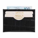 Porta Cartão Slim em Couro Croco Artlux 3010 - Porta Cartão Slim em Couro Croco Artlux 3010 -