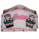 Porta Cartas com Porta Chaves Chaveiro Decor - Vaca Malhada Mimosa