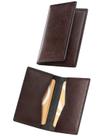 Porta-cartões de visita VULKIT Vintage Espresso Slim 10,6x6,8x0,6cm