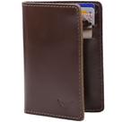 Porta Cartões Em Couro Carteira Masculina Café Liso Porta Cartões Em Couro Carteira Masculina Café Liso