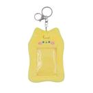 Porta-cartões fotográficos de pelúcia MOSSTYUS Cute Yellow Bear com chaveiro