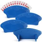 Porta-cartões LotFancy para jogar cartas, pacote com 4 unidades de plástico azul