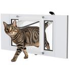 Porta Cat SAKSUN para janela, moldura de alumínio à prova de intempéries