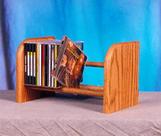 Porta-CDs Wood Shed em Carvalho Maciço com Acabamento Mel de 31 x 18 x 18 cm