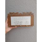 Porta Chaves 5 Ganchos Parede Decoração Moderna Madeira MDF Porta Chaves MDF: Gratidão