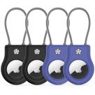 Porta-chaves AirTag, pacote com 4 caixas Airtag Lock, preto e azul