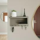 Porta chaves Cinza em MDF Organizador Decoração para casa