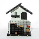 Porta Chaves de Madeira Casinha Mineira Decoração P Branco