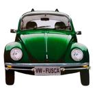 Porta Chaves de Parede Retro Vintage Decorativo - Fusca Verde