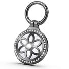 Porta-chaves de strass AirTag Holder DEERLET Metal Badge preto