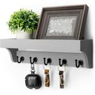 Porta-chaves decorativo Wall Rebee Vision com prateleira e 5 ganchos
