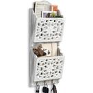 Porta-chaves e correio Dhmkfly para parede, organizador de 2 slots