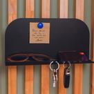 Porta Chaves Em Chapa De Metal Reforçado Preto Elegância e Sofisticação
