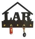 Porta Chaves Lar Com 5 Ganchos E Dupla Face - 25cm