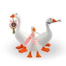 Porta-chaves magnético Jareo Goose Cute Home Decor branco/Laranja