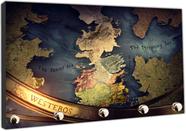 Porta Chaves Mapa Mundo Westeros Game Of Trhones Salas Organizador Chaveiro Decorar
