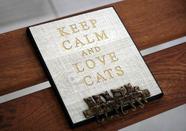 Porta-chaves mdf keep calm and love cats Porta-chaves mdf keep calm and love cats
