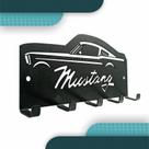 Porta Chaves Mustang 20 x 9 cm Preto Lixa Porta Chaves Mustang 20 x 9 cm Preto Lixa