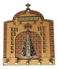 Porta Chaves Nossa Senhora Aparecida Em Madeira 14,5x18,5cm
