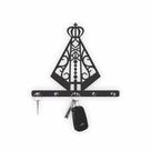 Porta Chaves Nossa Senhora Aparecida - MDF desenho, corte feito a laser, com pintura em preto UV.