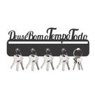 Porta Chaves Para Parede Decoração Em Mdf Preto Deus É Bom