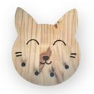 Porta Chaves Pet Gato Moderno E Minimalista De Madeira