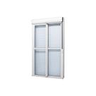 Porta com Persiana Integrada em Alumínio Branco Caribe Max 220x120x14cm c/ Fechadura c/ Tela Jap