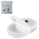 Porta comprimido de plastico oval dia e noite com 2 compartimentos platina 7x4x2cm - C3B