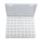Porta Comprimidos Grande Suplementos Com 56 Divisorias Caixa De Medicamentos Costura Organizador Transparente Branco Lux