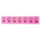 Porta comprimidos organizador para capsula rosa e compacto Top Util