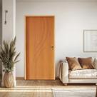 Porta Concept 09 Imbuia 82 X 210 Batente 14 Fechadura Taco de Golfe Rodam Abertura Esquerda