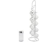 Porta Condimento 5x Potes Tempero Suporte Vertical Vidro