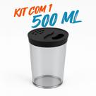 Porta Condimento Farinheiro 500ML Tempero Queijo Ralado Mantimento Farinha Grande Mesa UZ Com Tampa Porta Condimento Farinheiro 500ML Tempero Queijo Ralado Mantimento Farinha Grande Mesa UZ Com Tampa