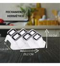 Porta Condimento Pote Organizador Temperos 7 Peças Com Base