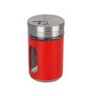 Porta Condimento Vidro Inox Vermelho 80 Ml 48V