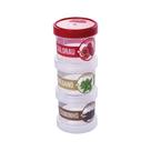 Porta Condimentos de Rosca Empilhável 3 Peças Colorau, Cominho e Oregáno 150ML Plasutil 1723 Porta Condimentos de Rosca Empilhável 3 Peças Colorau, Cominho e Oregáno 150ML Plasutil 1723