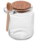 Porta condimentos de vidro com tampa de cortiça e colher de bambu Lyor 240 ml Porta condimentos de vidro com tampa de cortiça e colher de bambu Lyor 240 ml