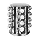 Porta Condimentos E Temperos 16 Potes De Vidro C/ Tampa Inox