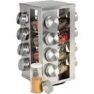 Porta Condimentos Inox 16 Potes Vidro e Tampa Inox Logospan Porta Condimentos Inox 16 Potes Vidro e Tampa Inox Logospan