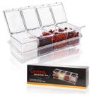 Porta Condimentos Organizador Temperos Acrílico Crystal Box
