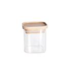 Porta Condimentos Quadrado em Vidro Borossilicato e Tampa Empilhável em Bambu 150ml - Dynasty Porta Condimentos Quadrado em Vidro Borossilicato e Tampa Empilhável em Bambu 150ml - Dynasty