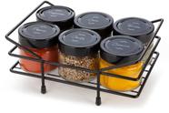 Porta Condimentos Temperos Ervas Chá 6 Potes De Vidro 195ml + Suporte Preto Acompanha Cartela Adesivos Identificar Casa Cozinha Organizada Organização Porta Condimentos Temperos Ervas Chá 6 Potes De Vidro 195ml + Suporte Preto Acompanha Cartela Adesivos Identificar Casa Cozinha Organizada Organização