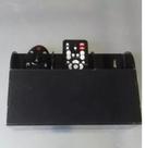 Porta Controle Remoto Tv Ar Acrílico Preto Suporte Parede 3 controles